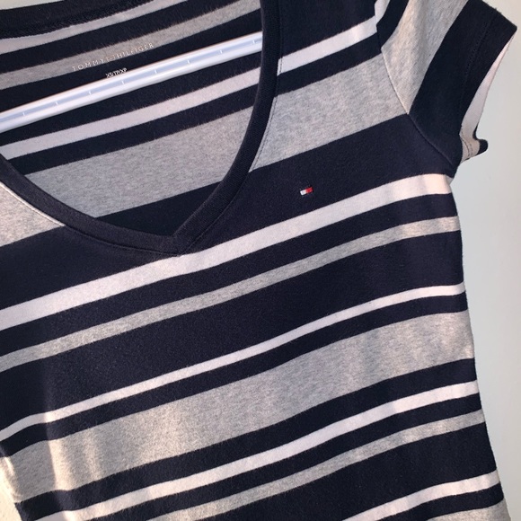 Tommy Hilfiger | Multi-Stripe V-neck T-Shirt - Picture 3 of 6
